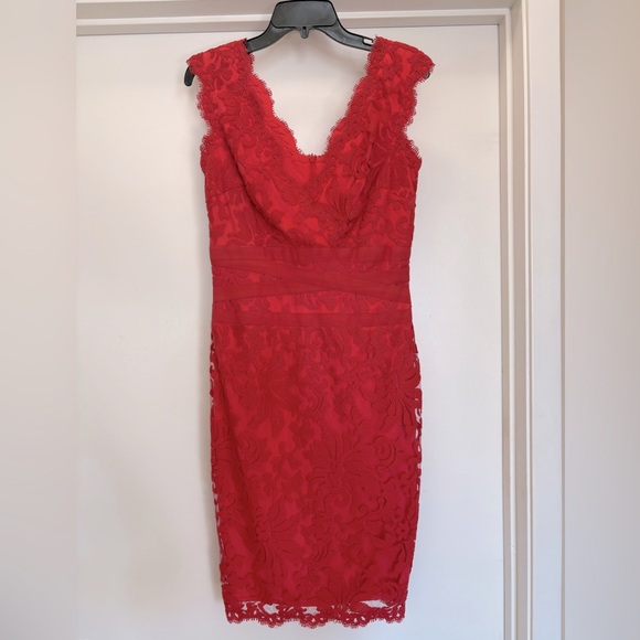 Coral Tadashi Shoji Cocktail Dress - Picture 2 of 3